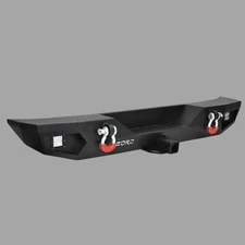 Rear Bumper with LED Lights and D-Rings for 07-18 Jeep Wrangler JK Unlimited