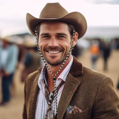 3 Pcs Western Braided Stampede String for Cowboy Hats with  display picture 2