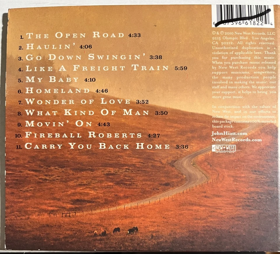 JOHN HIATT - Open Road CD Digipak 2010 New West - Image 2 of 2