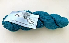 Cascade Yarns - HERITAGE SILK  - SW Merino Wool & Silk  #5655 COMO BLUE