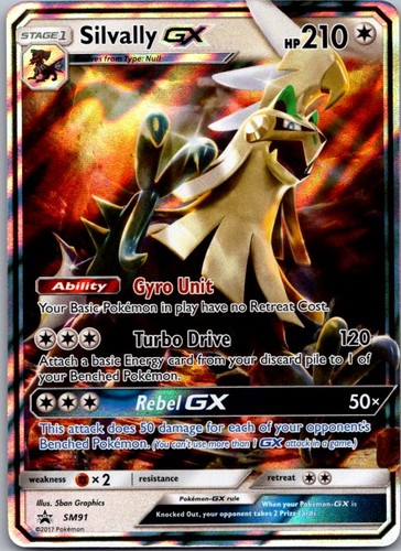 Silvally GX - SM91 Holo Promo Sun & Moon Promo Pokemon Near Mint