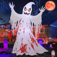 8.2 FT Giant Halloween Inflatable Ghost - Outdoor Blow Up Yard Decoration wit...
