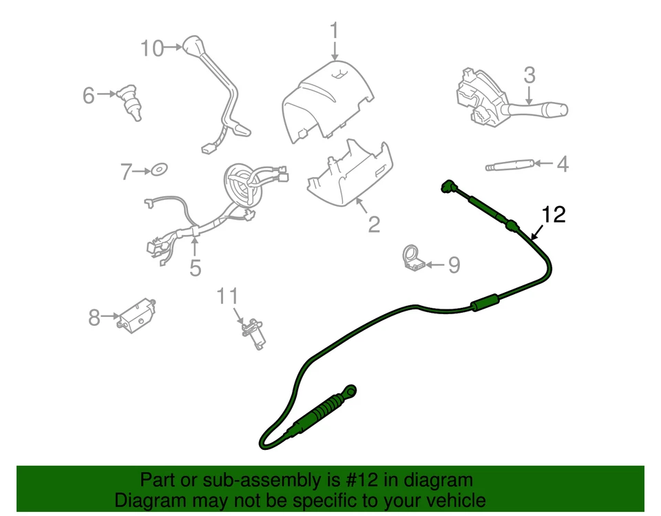 Cable de control de cambio original Ford 3W1Z-7E395-AB Foto 2 de 4