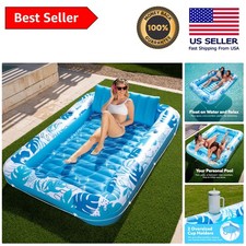 Comfort-Driven Inflatable Pool Float with Removable Pillow - 2 Person Capacity