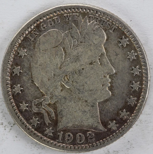F+ 1902 O Barber Quarter