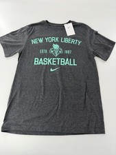 Men's New York Liberty Nike Tri Blend Short Sleeve Black Heather T-shirt Size XL