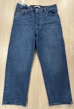 Levi  s Jeans Women Ribcage Straight Ankle Button Fly Size 32 x27 Denim Blue