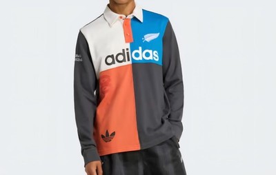 $100...Adidas Originals x All Blacks size XL Rugby Polo Multi-color. KG4638.