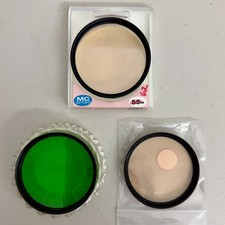 62mm Tiffen  Hoya Filter Lot Green 11  81B 81C Warming Filters USA Japan 3 