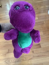 Vintage Barney the Dinosaur 12 Plush Purple Stuffed Animal Lyons Group 1992