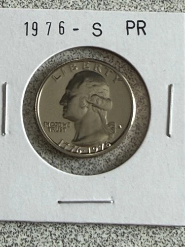 Photo of a 1976-S Washington Bicentennial Quarter from an eBay listing that sold on Jul 17, 2026