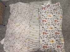 Disney Winnie The Pooh Jumbo Muslin Blankets X 3