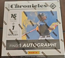 2021 Panini Chronicles Baseball Factory Sealed Mega Box With 1 Auto Per Box