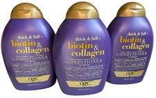 3 OGX Biotin and Collagen Conditioner 13 Fl Oz Sulfate-Free Thicker Hair