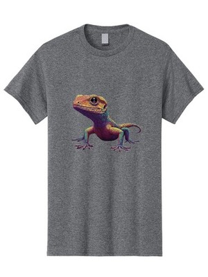 Lizard-1 Mens Graphic Tee, 100% Cotton, Casual Summer Wear