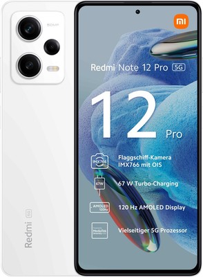 Xiaomi Redmi Note 12 Pro 5G 6GB + 128GB Polar White Smartphone #1906846