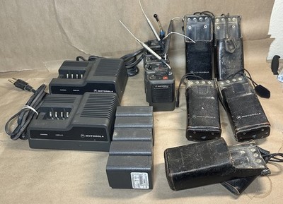 Motorola MTX-800 Handheld Radio Lot (5) w/ Chargers Batteries Holsters
