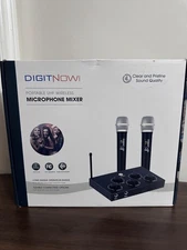 DIGITNOW! Portable Karaoke Microphone Mixer System Set with Dual UHF Wireless