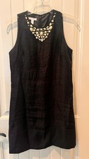 London Times Black Cocktail Party Dress Woman Sze 10 Sleeveless Chic Elegant EUC