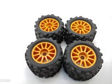 CRACKING: 4x Proline Big Joe II 1/8 Monster Truck 40 Series Tires 24mm Hex Wheel