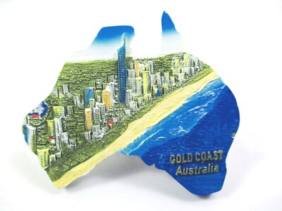 Gold Coast Australien Magnet Souvenir Surfers Paradise Strand Meer Küste (A39)