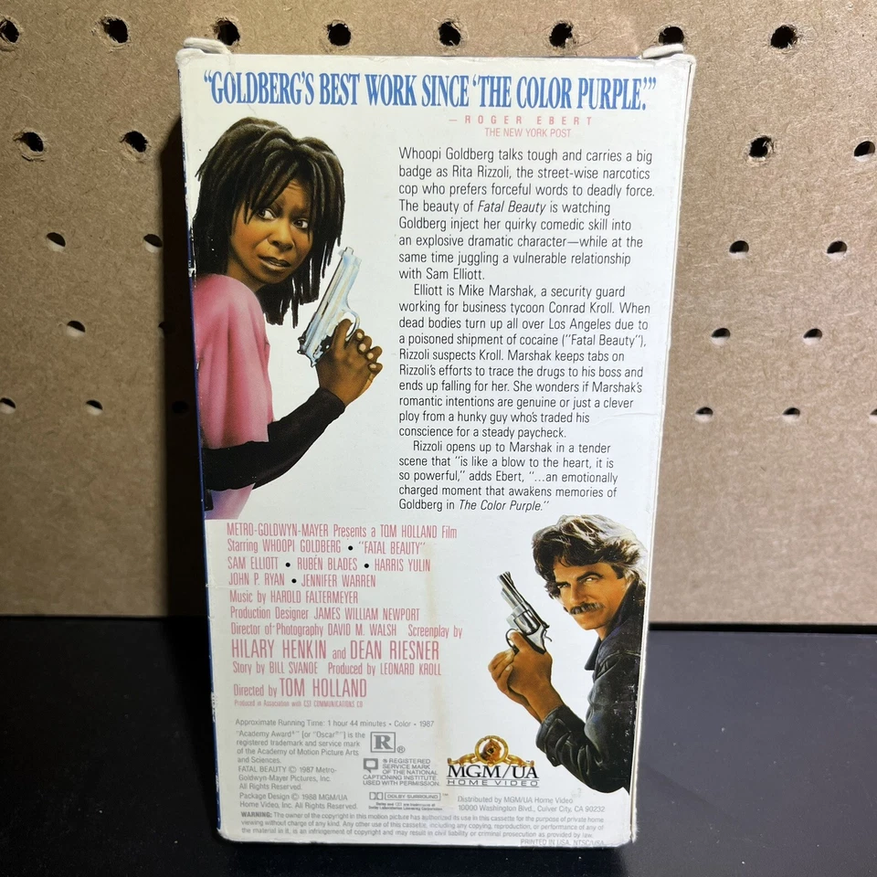 FATAL BEAUTY-  VHS Whoopi Goldberg, Sam Elliott- Cops & Narcotics- MGM - Image 3 of 4