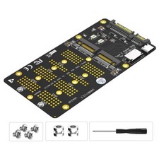 2 in 1 Combo M.2 NGFF NVMe SSD/SATA-Bus SSD to SFF-8611/8612 and SATA Adapter