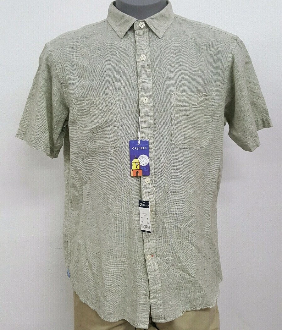 Cremieux Collection Yacht Club Olive Green S/S Men's Shirt NWT $79.50 Choose Sz