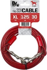 30Ft Heavy Duty Dog Leash Cable For Dogs Up To 125Lbs With Rust Resistant Design