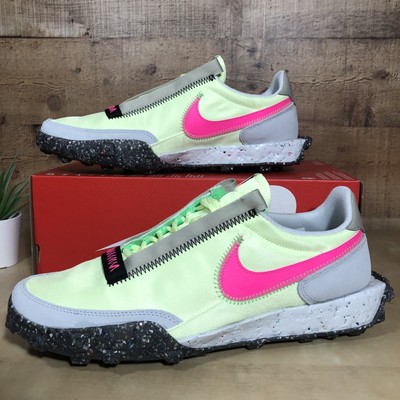 Nike Waffle Racer Crater CT1983-700 Barely Volt Pink Blast MENS Size 9 / W 10.5 | eBay