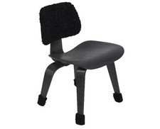 Vintage Mid-Century Modern Herman Miller Eames Ply Molded DCW Chair Black