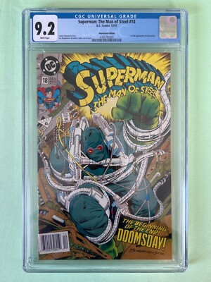 DC Comics 1992 Superman: The Man Of Steel #18 First Doomsday CGC 9.2