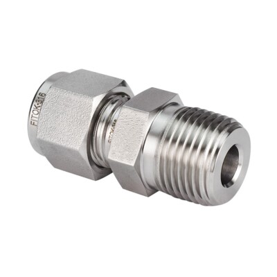 FITOK 316 SS /4 in Tube OD x 1/4 Male NPT Compression Tube Fitting