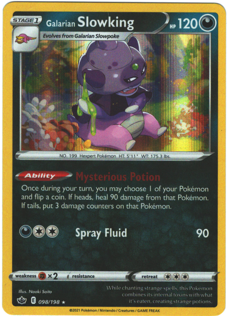 Galarian Slowking 98/198 Chilling Reign Holo Rare Pokemon Card TCG 098/198