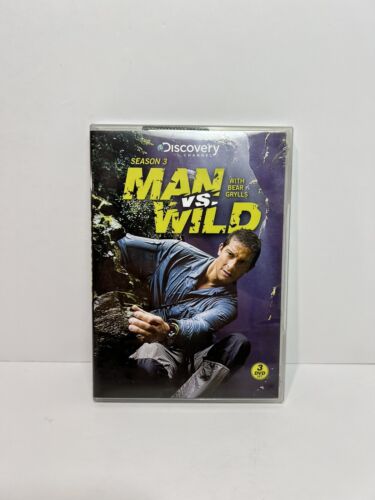 Man Vs. Wild - Season 3 (DVD, 2009, 3-Disc Set) Great Condition - Afbeelding 1 van 4