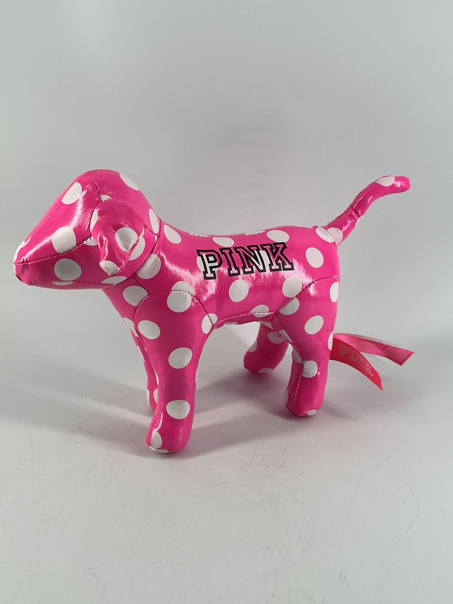 Victoria Secret PINK Dog White Polka Dot 6” Plush | eBay