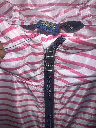 Polo Ralph Lauren Girl’s Bear Packable Windbreaker White/Pink Sz XL 16 Polo Bear - Picture 7 of 14