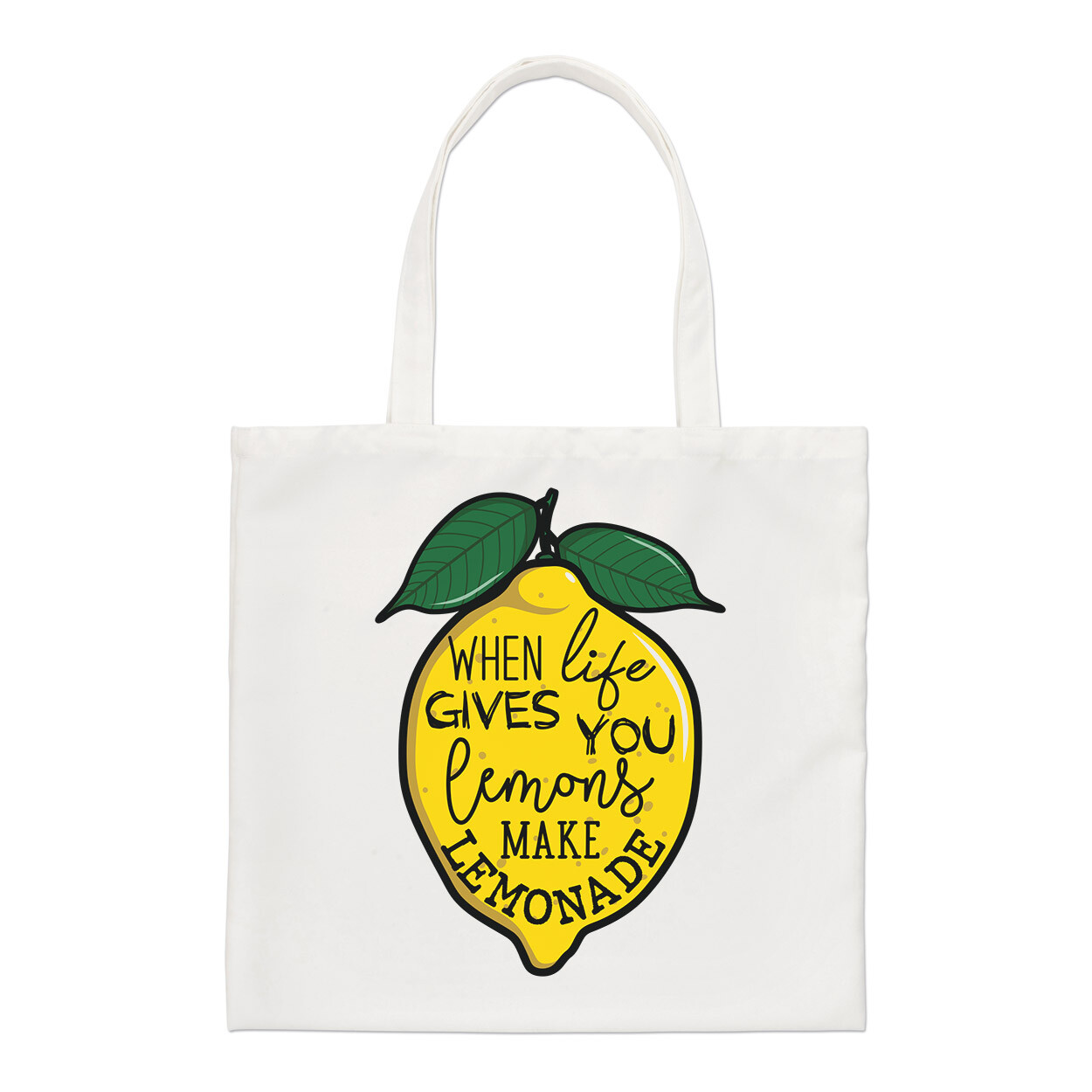 When Life Gives You Lemons Make Lemonade Regular Tote Bag Inspirational Shopper