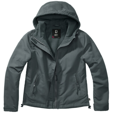 Brandit Damen Windjacke Reißverschluss Reise Wasserabweisend Jacke Anthrazit