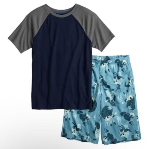 Sonoma Boys Pajamas Size 10-12 Husky T-shirt Sleep Shorts 2-piece Set - Picture 1 of 1