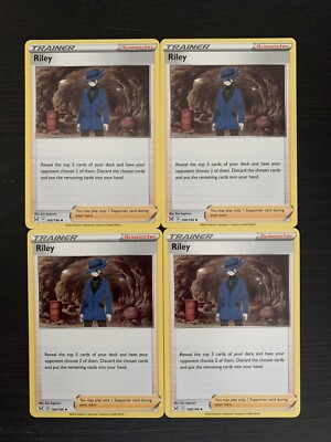 Pokemon Cards Riley Pokémon TCG Riley Lost Origin 166/196 Regular - Set of 4 | eBay