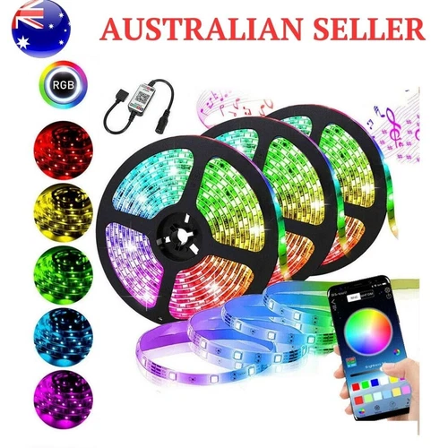 Battery Operated 5050 RGB LED Strip Remote Fairy Lights Room TV Party Bar Decor