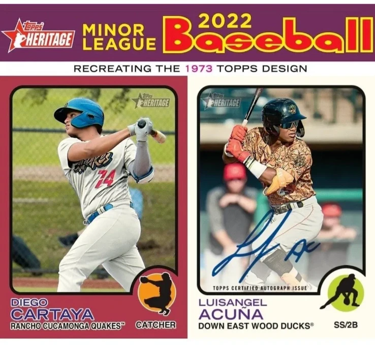 2022 Topps Heritage MILB Minor League RCs & Prospects Singles BUY 3 GET 1 FREE - Image 4 of 4