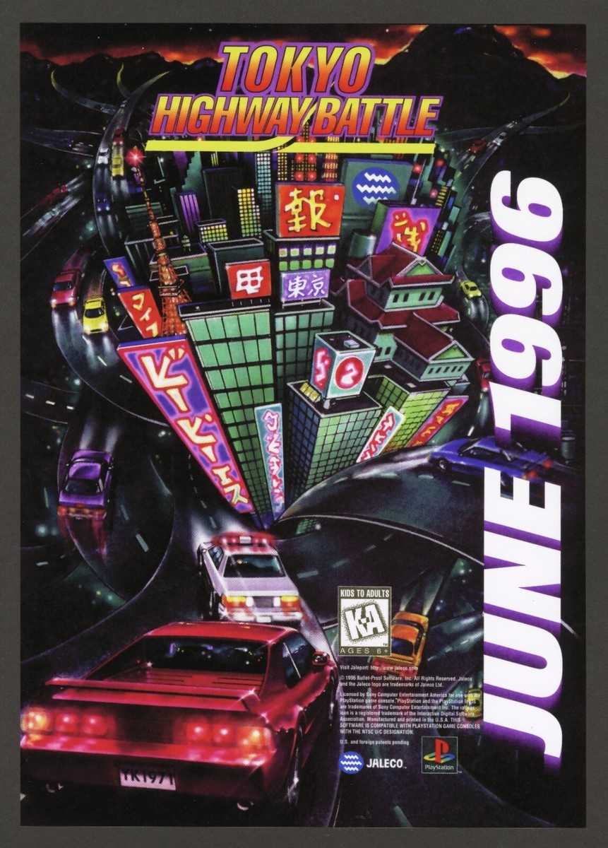 Tokyo Highway Battle Playstation 1 PS1 Vintage Game Promo Ad