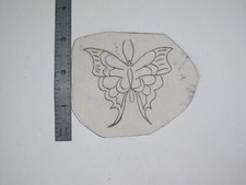 vtg 1960s 1970s Tattoo Flash acetate stencil Curvy Wings Butterfly BF4