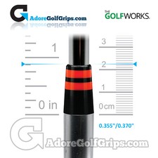 The GolfWorks 4R Designer Iron Ferrules 0.355"-0.370" (22.25mm) - Black / Orange