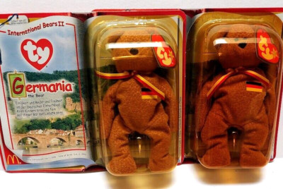 Germania the Bear Ty Teenie Beanie Baby McDonalds International Bears NEW