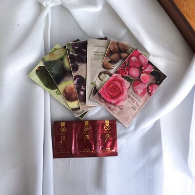 Nature Republic Avocado, Açaí Berry, Rose, Shea Butter, Green Tea Sheet Masks