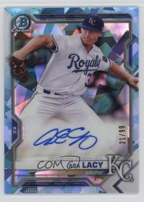 2021 Bowman Sapphire Chrome Prospects Aqua Refractor /99 Asa Lacy Auto 09rp