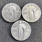 1926-1927-1928 Standing Liberty Quarters - Philadelphia -90% Silver- AG/G Cond